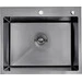 Кухонна мийка Kroner KRP Schwarze 6050HM PVD (Schwarze-6050HM, 60x50 см, 3.0/1.0 мм, з колландером та сифоном), Доступні розміри: 60x50, фото , изображение 2