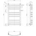 Водяной полотенцесушитель Navin Камелия 00-007020-5090 (500x900), Доступные размеры: 500 x 900, Цвет производителя: хром, Подключение полотенцесушителя: нижнее, фото 5