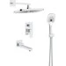 Душевая система Qtap Gemini Chrome QTGEM114CRM45702 (хром, скрытого монтажа, с изливом), Цвет производителя: хром, фото 