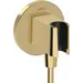 Підключення для душового шлангу Hansgrohe FixFit S Polished Gold Optic 26888990 (золоте, з тримачем), Колір виробника: золото, фото 