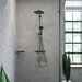 Душевая система с термостатом Hansgrohe Croma Select S Showerpipe 280 1jet Brushed Black Chrome 26890340 (брашированный черный хром), Цвет производителя: брашированный черный хром, фото 2
