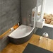 Стеклянная шторка для ванны Ravak Rosa CVSK1 160/170 L (7QLS0C00Y1, 100x150 см, стекло прозрачное, профиль хром, левая), Доступные размеры: 100 x 150 L, Цвет производителя: хром, фото 4
