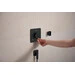 Підключення для душового шлангу Hansgrohe Fixfit FIine Q Matt Black 28884670 (чорне матове), Колір виробника: чорний матовий, фото , изображение 2
