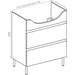 Тумба RJ Toft-Xo с раковиной Kolo Freja RJFU027-4155WHSET (RJFU027-4155WH+L71955000, 55 см, напольная), Доступные размеры: 55, фото 2