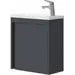 Тумба з раковиною Devit Small Anthracite Matt 063050A (50 см, антрацит матовий, підвісна), Доступні розміри: 50, Колір виробника: антрацит матовий, фото 