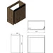 Тумба з раковиною Devit Small Anthracite Matt 063050A (50 см, антрацит матовий, підвісна), Доступні розміри: 50, Колір виробника: антрацит матовий, фото , изображение 8