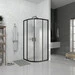 Душова кабіна Koller Pool Line Arc Black Matt 1440652504 (90x90 см, скло матове, профіль чорний матовий), Доступні розміри: 90 x 90, Колір виробника: матове скло, обробка чорна, фото , изображение 2