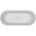 Акриловая ванна Koller Pool AquaLuxe White/Matt Black 0202261501 (170x75 см, белая/черная, отдельностоящая, с ножками и сифоном), Цвет производителя: белый, черный, фото 4