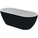 Акриловая ванна Koller Pool AquaLuxe White/Matt Black 0202261501 (170x75 см, белая/черная, отдельностоящая, с ножками и сифоном), Цвет производителя: белый, черный, фото 