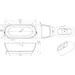 Акриловая ванна Koller Pool AquaLuxe White/Matt Black 0202261501 (170x75 см, белая/черная, отдельностоящая, с ножками и сифоном), Цвет производителя: белый, черный, фото 5