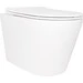Безободковый подвесной унитаз Qtap Scorpio Ultra Quiet Rimless QT14332380AW (воронкообразный, с сиденьем), фото 