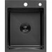Кухонна мийка Kroner KRP PVD Schwarze-4050HM (40x50 см, 3.0/1.0 мм, з коландером та сифоном), Доступні розміри: 40 x 50, фото , изображение 2