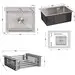Мойка для кухни Lidz Handmade H5045 Brushed Steel LDH5045BRU3538347517 (50x45 см, брашированная сталь, 3.0/1.0 мм, с корзиной, сифоном и дозатором), Доступные размеры: 50 x 45, Цвет производителя: брашированная нержавеющая сталь, Тип поверхности: brash (брашированная, матовая), фото 21