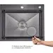 Мойка для кухни Lidz Handmade H6050HB Decor Black PVD Honeycomb LDH6050BDECPVD4837149129 (60x50 см, черный декор, 2.5/0.5 мм, с корзиной, сифоном и дозатором), Доступные размеры: 60 x 50, фото 4