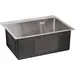 Мойка для кухни Lidz Handmade H5045 Brushed Steel LDH5045BRU3538347517 (50x45 см, брашированная сталь, 3.0/1.0 мм, с корзиной, сифоном и дозатором), Доступные размеры: 50 x 45, Цвет производителя: брашированная нержавеющая сталь, Тип поверхности: brash (брашированная, матовая), фото 3
