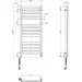 Электрический полотенцесушитель Navin Largo Sensor Wi-Fi 12-844155-5012 (500x1200, белый, левый, сенсорный, с таймером), Доступные размеры: 500 x 1200, Цвет производителя: белый глянец, Подключение полотенцесушителя: левое, фото 6