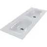 Двойная раковина Miraggio Jessel 1200-2 Miramarble 0000783 (120x45 см), Доступные размеры: 120 x 45 (2), Цвет производителя: белый глянец, Технология производства: Miramarble, фото 