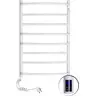 Електрична рушникосушарка Navin Омега Sensor 12-015133-5380 (530x800, біла глянсова, ліва, сенсорна, з таймером), Доступні розміри: 530 x 800, Колір виробника: білий глянець, Підключення рушникосушарки: ліве, фото 