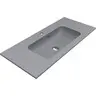 Раковина Miraggio Della 1000 Mirastone gray 0002480 (100x45 см, сіра матова, з крилом), Доступні розміри: 100 x 45, Колір виробника: сірий, Технологія виробництва: Mirastone, фото 