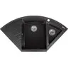 Мийка для кухні Miraggio Europe Black Shine 0002562 (110x57, чорна, із фруктівницею, із сифоном), Колір виробника: чорний, фото 