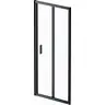 Душові двері Am.Pm Gem Solo Fold W90UG-090-1F-195BT (90 см, прозоре скло, профіль чорний матовий), Доступні розміри: 90, Колір виробника: чорний матовий, фото 