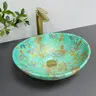 Умивальник VBI Parma Marble Green Matt VBI-011003 (40x33 см, зелений матовий, чаша), Доступні розміри: 40 x 33, Колір виробника: зелений матовий, фото 