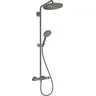 Душевая система с термостатом Hansgrohe Croma Select S Showerpipe 280 1jet Brushed Black Chrome 26890340 (брашированный черный хром), Цвет производителя: брашированный черный хром, фото 