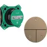 Переключатель на 3 потребителя Hansgrohe ShowerSelect Comfort S Brushed Bronze 15558140+01500180 (брашированная бронза, внутренняя часть в комплекте), Цвет производителя: брашированная бронза, фото 