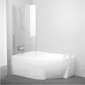 Стеклянная шторка для ванны Ravak Rosa CVSK1 160/170 L (7QLS0C00Y1, 100x150 см, стекло прозрачное, профиль хром, левая), Доступные размеры: 100 x 150 L, Цвет производителя: хром, фото 