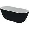 Акриловая ванна Koller Pool AquaLuxe White/Matt Black 0202261501 (170x75 см, белая/черная, отдельностоящая, с ножками и сифоном), Цвет производителя: белый, черный, фото 