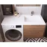 Умивальник-стільниця Snail Аляска R White Matt 167RA100M (120x50 см, білий матовий, з крилом), Доступні розміри: 120 x 50 R, Колір виробника: білий матовий, фото 