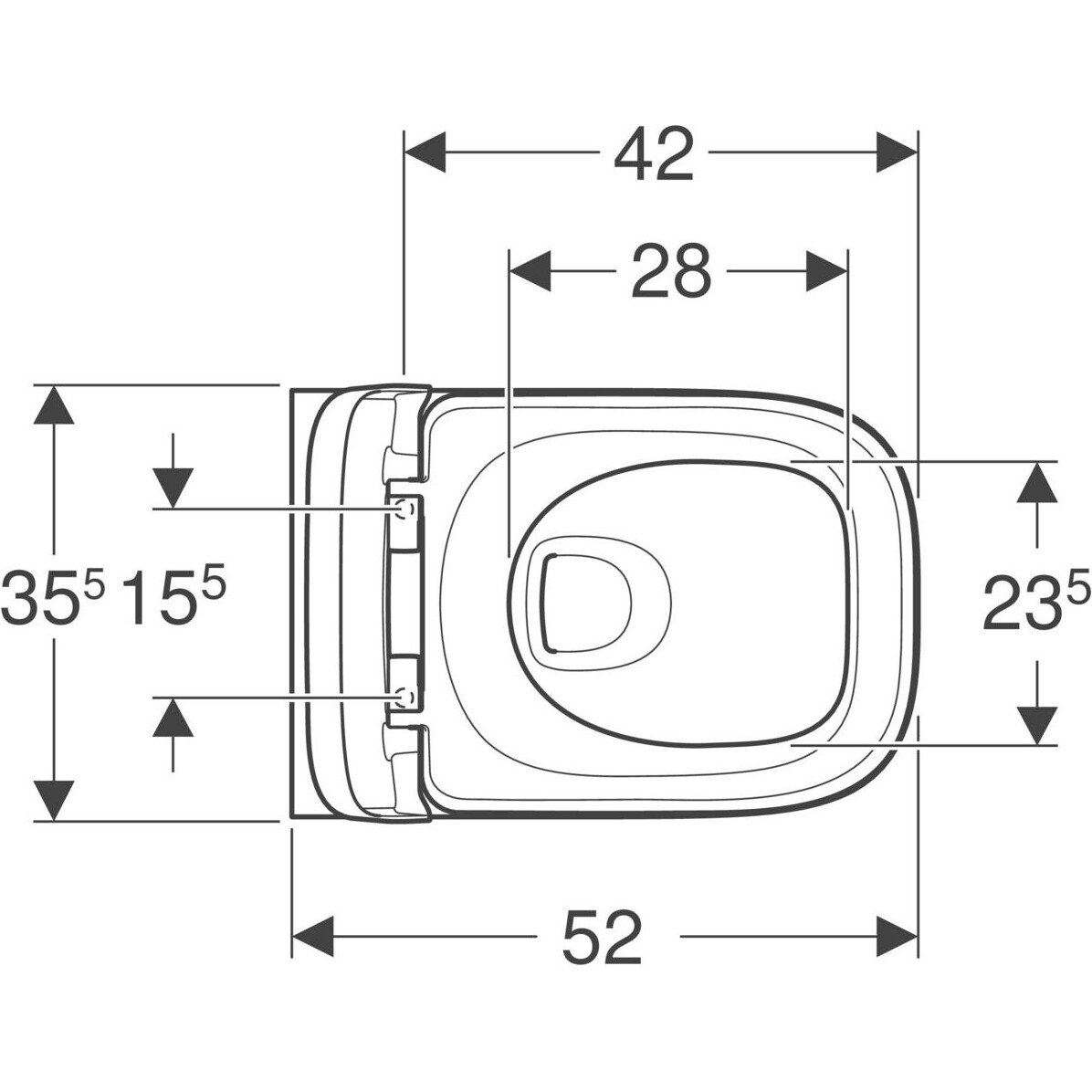 Безободковый подвесной унитаз Geberit Modo 502.827.00.1 (с сиденьем ...