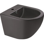 Безободковый подвесной унитаз Qtap Robin QT1333046ENRMB New (черный матовый, с сиденьем), фото 2