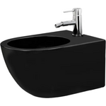 Безобідковий підвісний унітаз Rea Carlo Mini Rimless Flat REA-C8489 (з сидінням Soft-Close, чорний матовий), Колір виробника: чорний матовий, фото , изображение 2