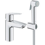 Змішувач для умивальника Grohe QuickFix Start S-Size 23123003 (з гігієнічним душем), Колір виробника: хром, фото 