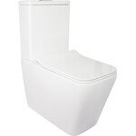 Безободковый унитаз-компакт Qtap Crow QT05222170W (с сиденьем), фото 