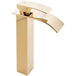 Змішувач для раковини Yoka Niagara 36 Gold BU.NIAGARA 36 GLD (золотий, з високим каскадним виливом), Колір виробника: золото, фото 