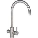 Смеситель для кухни Lidz Aria 24U-SFS (LDARI020FNKS43365, никель, с подключением питьевой воды), фото 