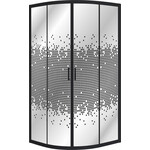 Душевая кабина Eger Tisza BN 599-021BN/1 (90x90 см, стекло с рисунком, профиль черный матовый), фото 