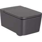 Безободковый подвесной унитаз Roca Inspira Square A346537640 (оникс, без сидения), Цвет производителя: оникс, фото 