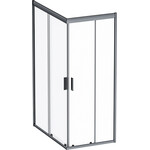 Душова кабіна Am.Pm Gem Square Slide W90UG-404-120280-BT (120x80 см, прозоре скло, профіль чорний матовий), Доступні розміри: 120 x 80, Колір виробника: чорний матовий, фото 