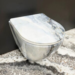 Безободковый подвесной унитаз VBI Vulcano Granit VBI-020405 (гранит, с сиденьем), Цвет производителя: гранит, фото 