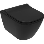 Безободковый подвесной унитаз Volle Solo Black 13-55-111Black (черный матовый, с сиденьем), Цвет производителя: черный матовый, фото 