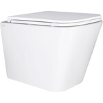 Безободковый подвесной унитаз Qtap Tern Ultra Quiet Rimless QT17332303ASW (с сиденьем), фото 