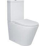 Безободковый унитаз-компакт Qtap Swan Ultra Quiet Rimless QT16222182TW (с сиденьем), фото 