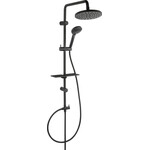 Душова система Ferro Rondo Lux Black Matt NP23-BL (чорна матова, без змішувача, з полицею), фото 