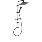 Душова система Ferro Squerto Lux Black Matt NP24-BL (чорна матова, без змішувача, з полицею), фото 