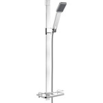 Душевой гарнитур Ferro Quadro Chrome N110 (с мыльницей), фото 