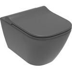 Безободковый подвесной унитаз Volle Solo Rimless Anthracite 13-55-111Grey (антрацит, с сиденьем), Цвет производителя: антрацит, фото 
