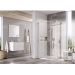 Душевая кабина Ravak Blix Slim BLSCP4-80 (X3BM40C00Z1, 80x80 см, стекло прозрачное, профиль хром), Доступные размеры: 80 x 80, Цвет производителя: прозрачное стекло, отделка хром, фото 